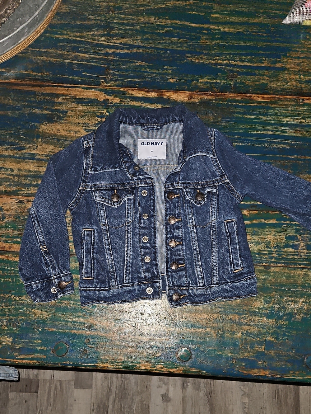 Old Navy Kids Blue Denim Button-Front Jean Jacket